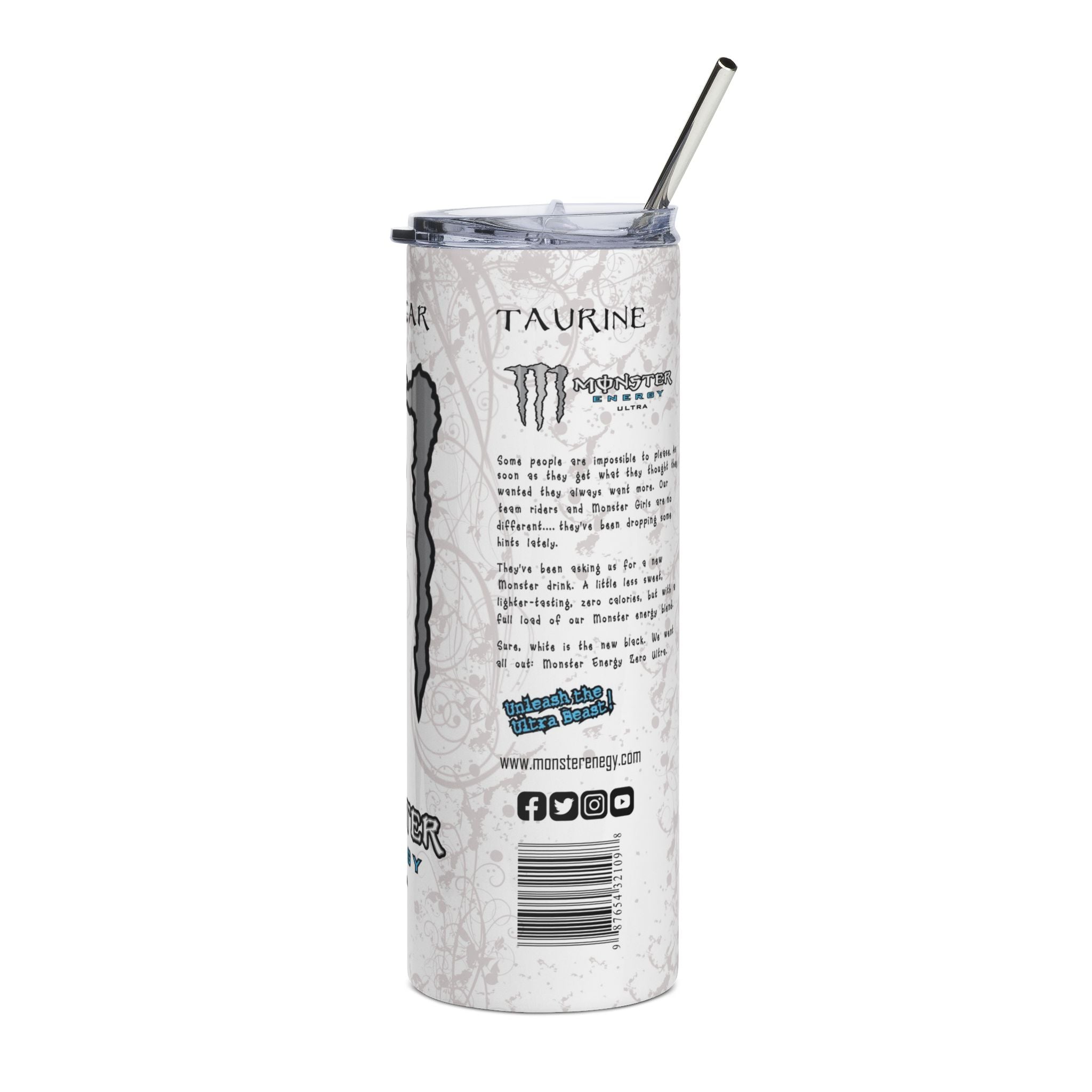 Monster Energy Ultra Stainless Steel 20oz Tumbler — Zero Sugar Logo Drink Cup