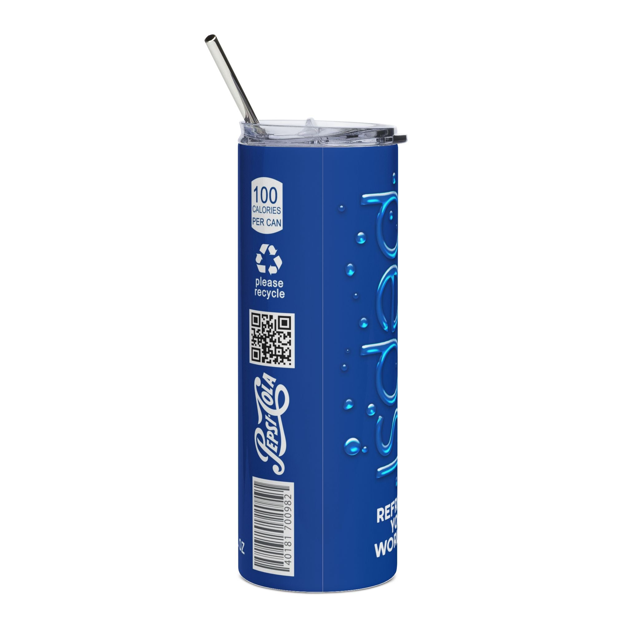 Pepsi Logo 20oz Stainless Steel Tumbler — Insulated Slim Travel Cup