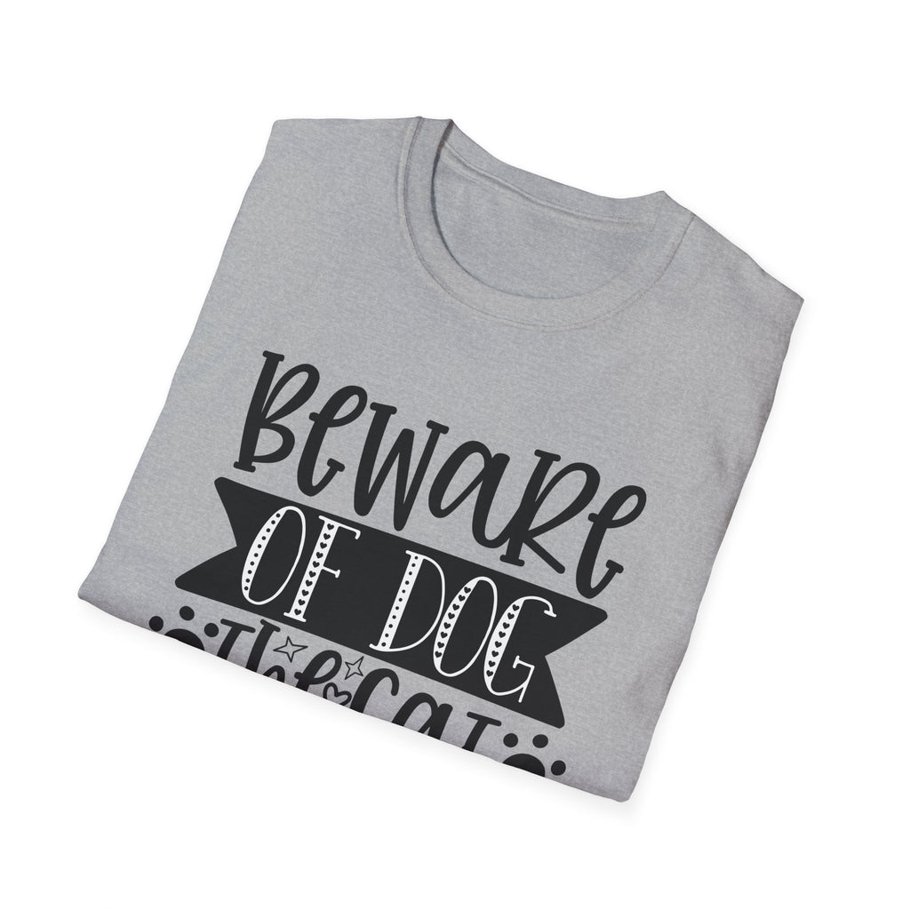 Beware of Dog, The Cat Is Shady Too T-Shirt