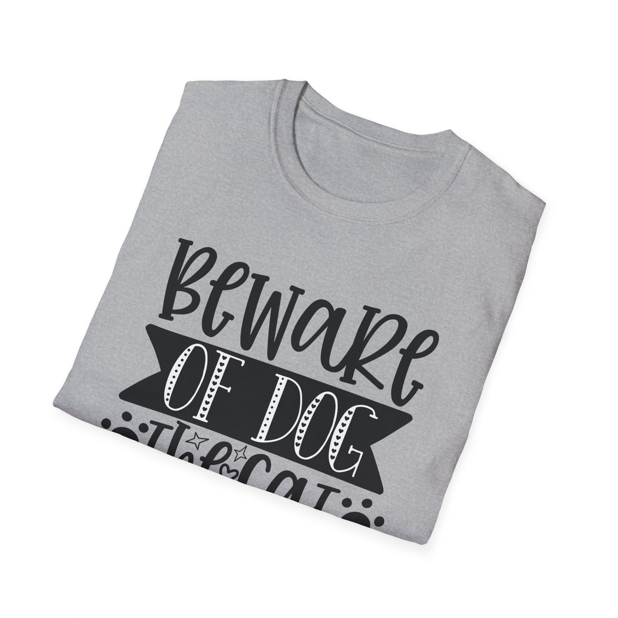 Beware of Dog, The Cat Is Shady Too T-Shirt