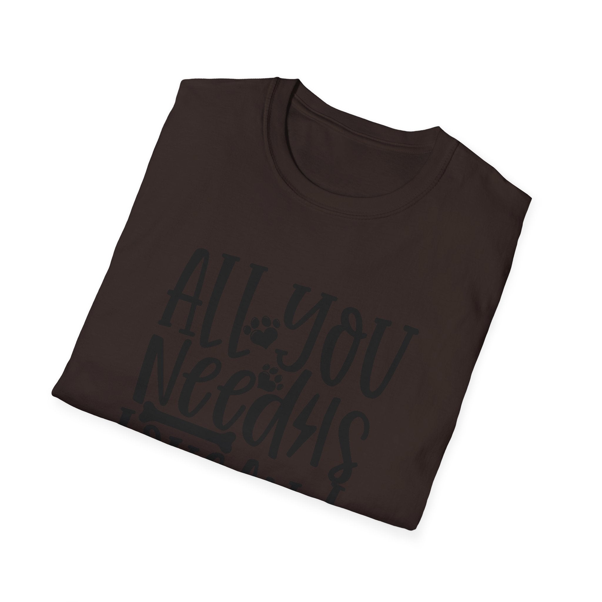 All You Need Is Love and a Dog T-Shirt — Cute Paw Print Dog Lover Tee