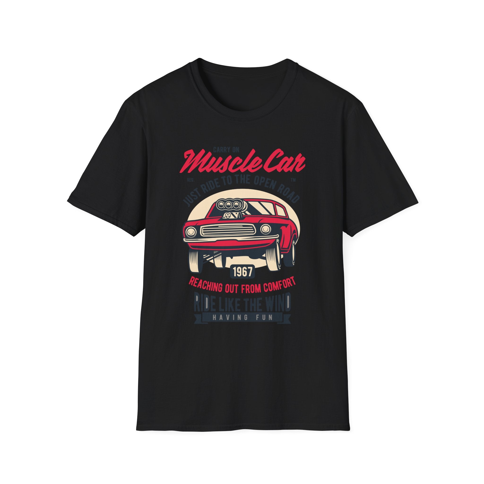 Muscle Car Vintage Tee — "Ride Like the Wind" Classic Car T-Shirt