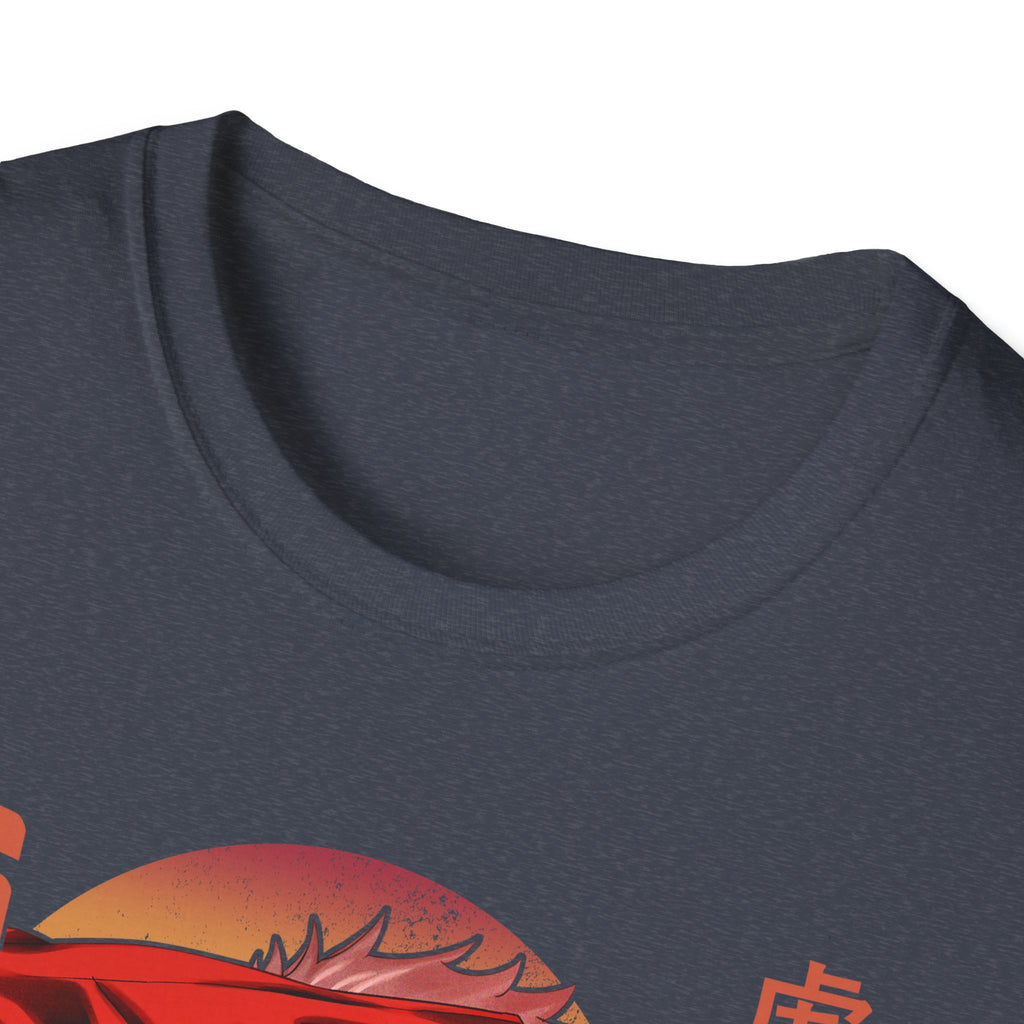 Anime Red Masked Boy T-Shirt — Japanese Text Graphic Tee