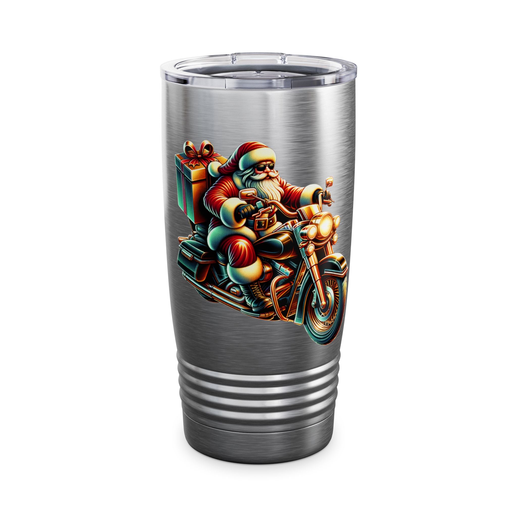 Santa Motorcycle Tumbler
