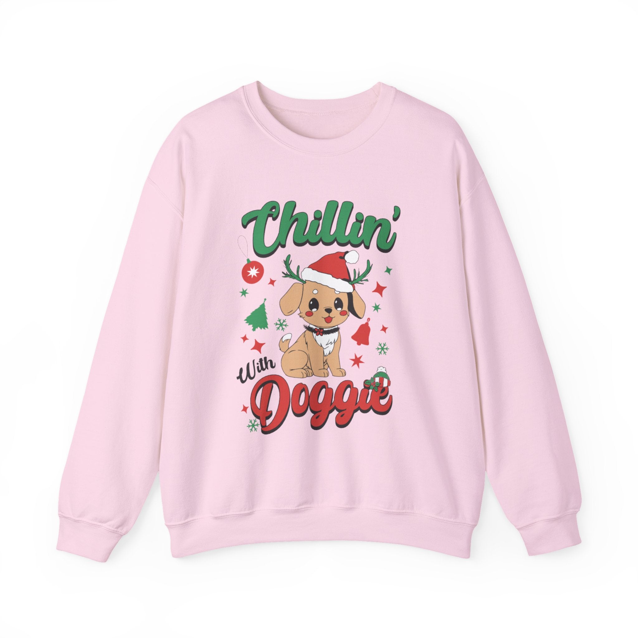 Chillin' With Doggie Christmas Sweatshirt