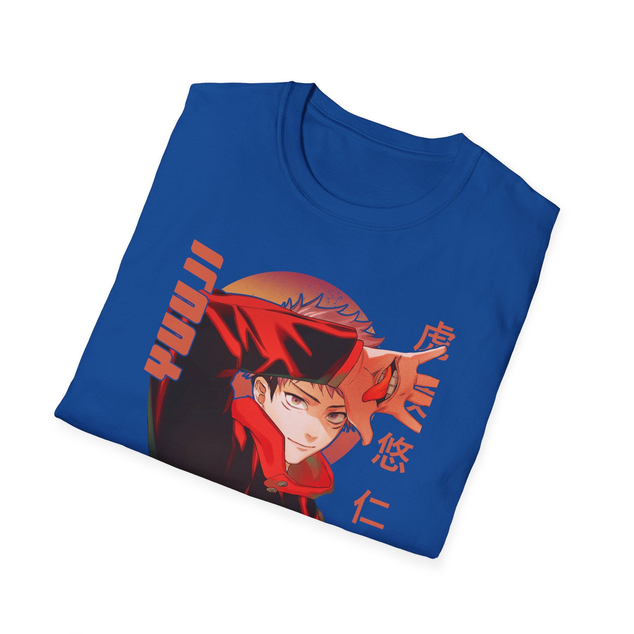 Anime Red Masked Boy T-Shirt — Japanese Text Graphic Tee