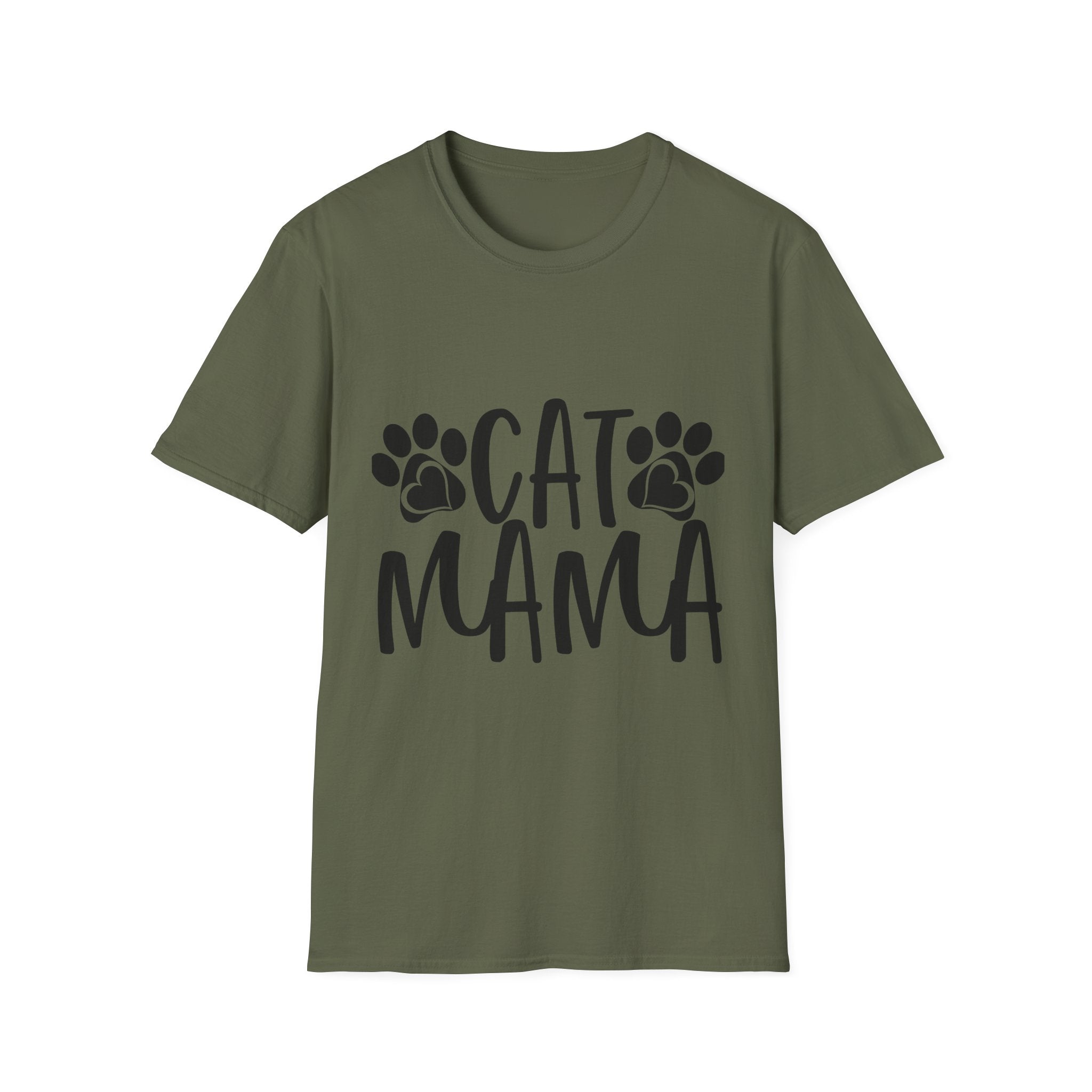Cat Mama T-Shirt – Paw Print Graphic Tee for Cat Lovers