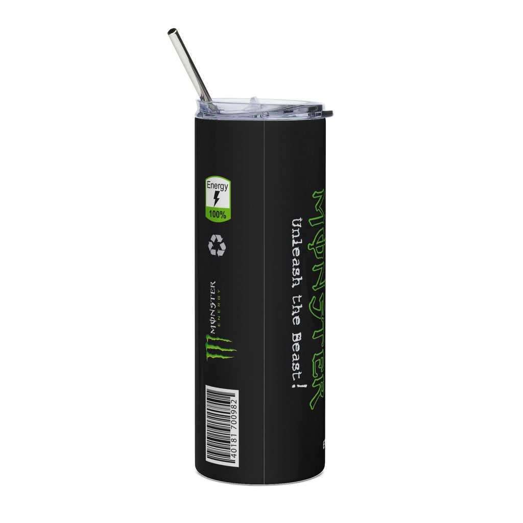 Monster Energy Stainless Steel Tumbler 20oz - Black Logo Energy Drink Design