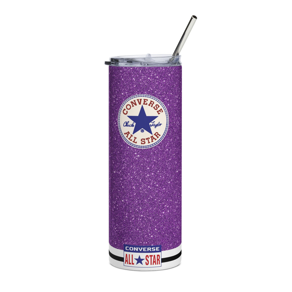 Converse All Star Purple Glitter 20oz Stainless Tumbler