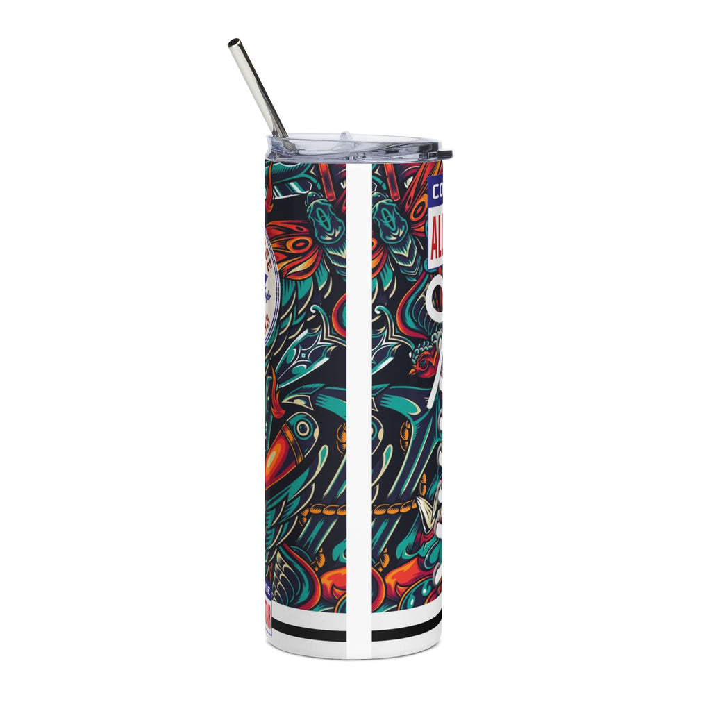 20oz Stainless Steel Tumbler — Colorful Tattoo-Inspired Converse All Star Design