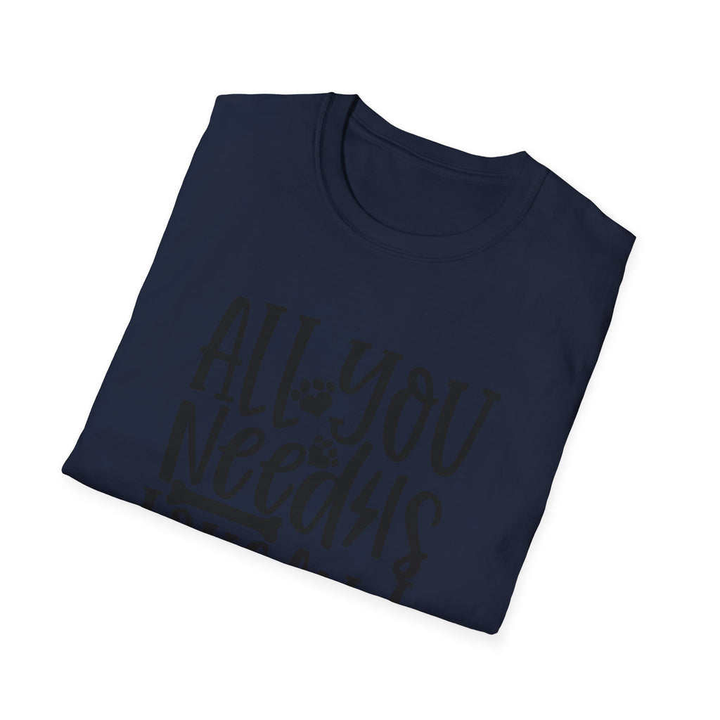 All You Need Is Love and a Dog T-Shirt — Cute Paw Print Dog Lover Tee