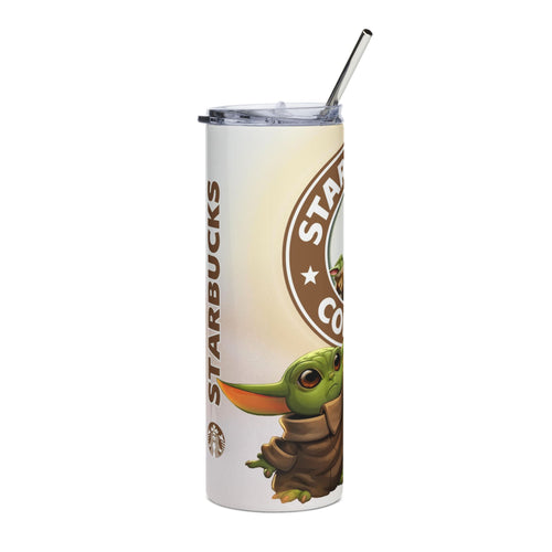 20oz Stainless Tumbler — 'Starbucks Coffee' Grogu Baby Yoda Design