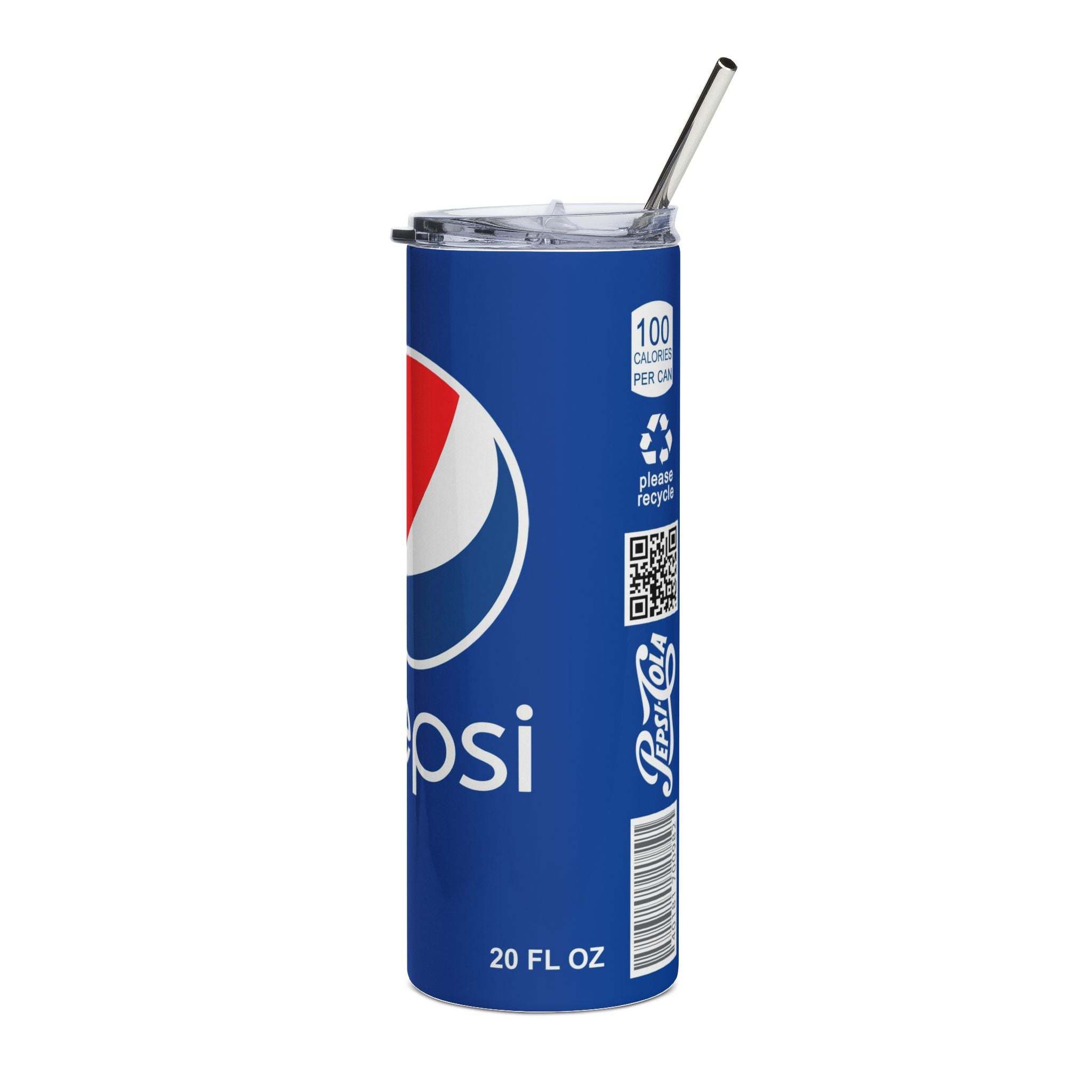 Pepsi Logo 20oz Stainless Steel Tumbler — Insulated Slim Travel Cup