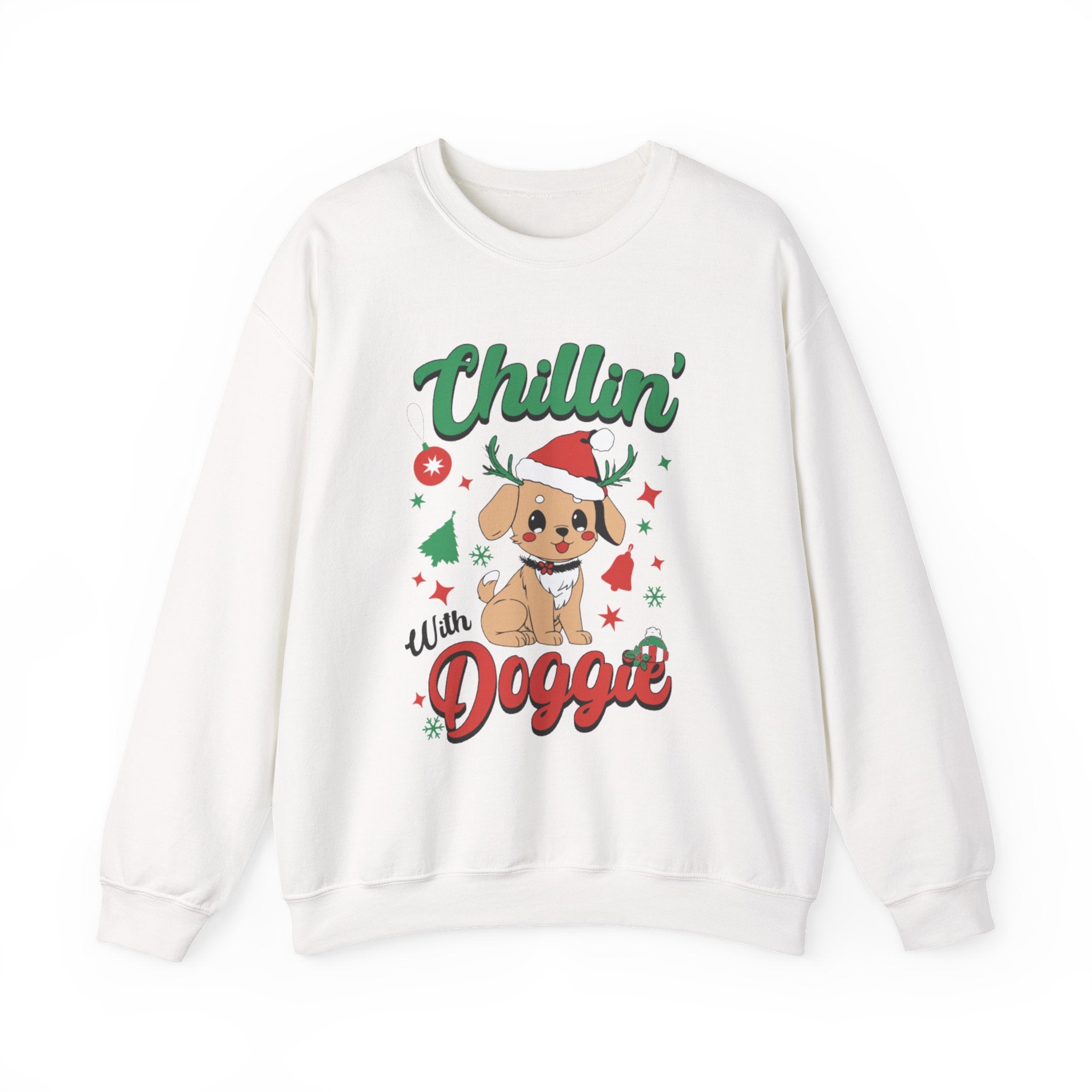 Chillin' With Doggie Christmas Sweatshirt