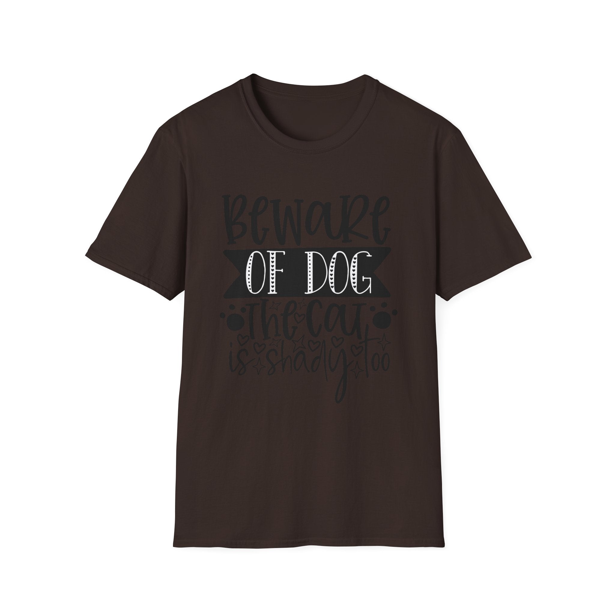 Beware of Dog, The Cat Is Shady Too T-Shirt