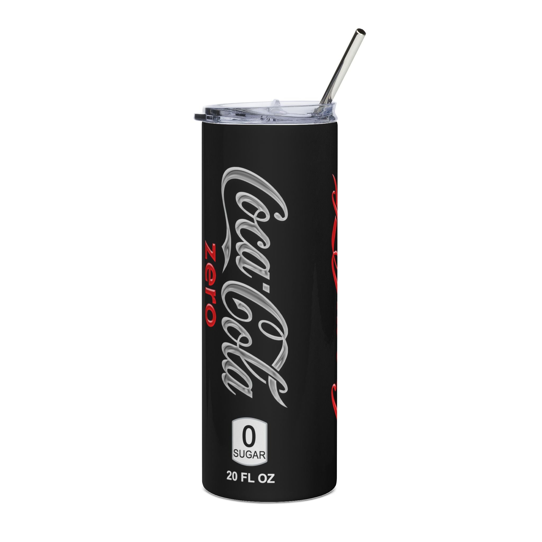 20oz Stainless Tumbler — Coca-Cola Zero Inspired Slim Travel Cup