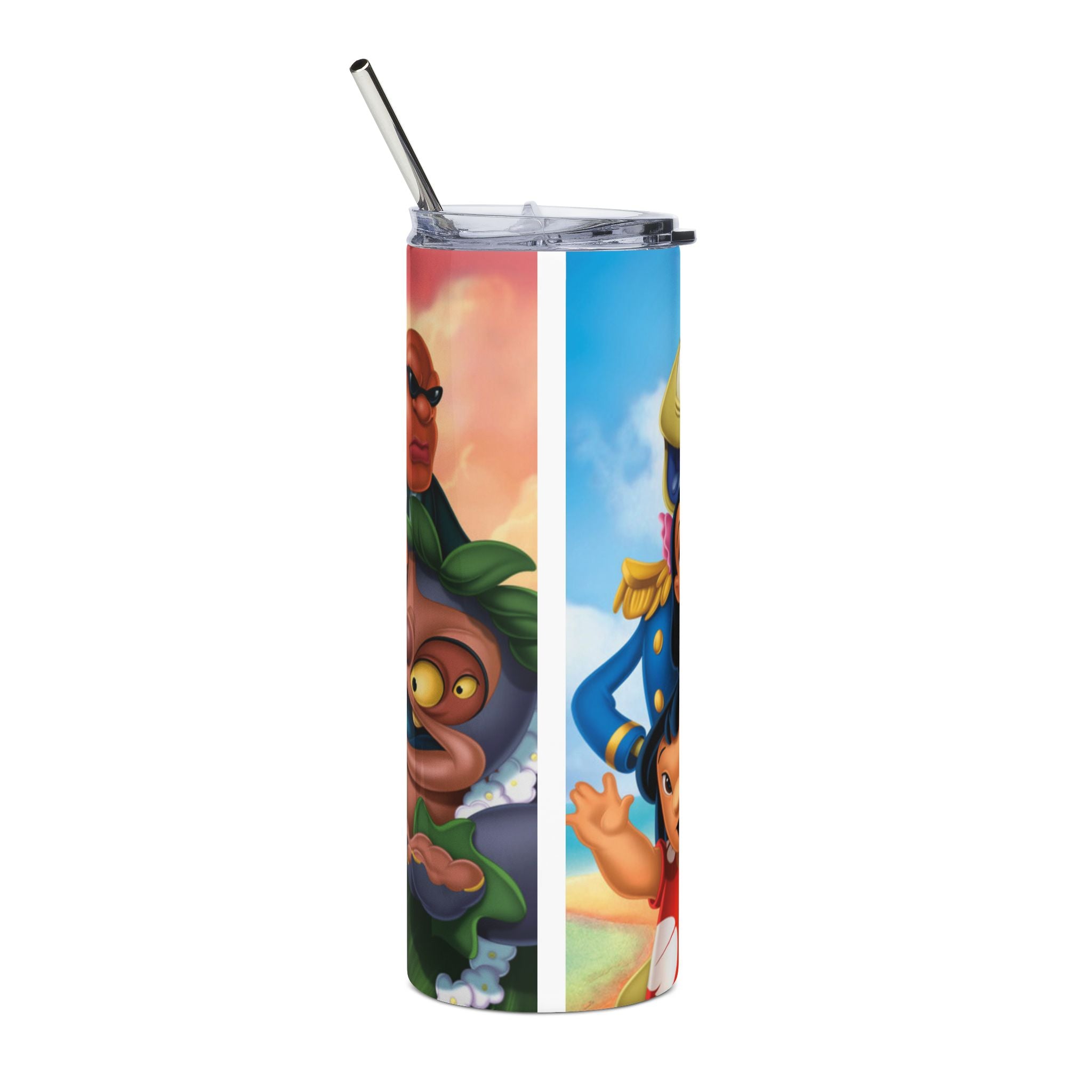20oz Stainless Steel Tumbler — Playful Cartoon Character Design with Guitar