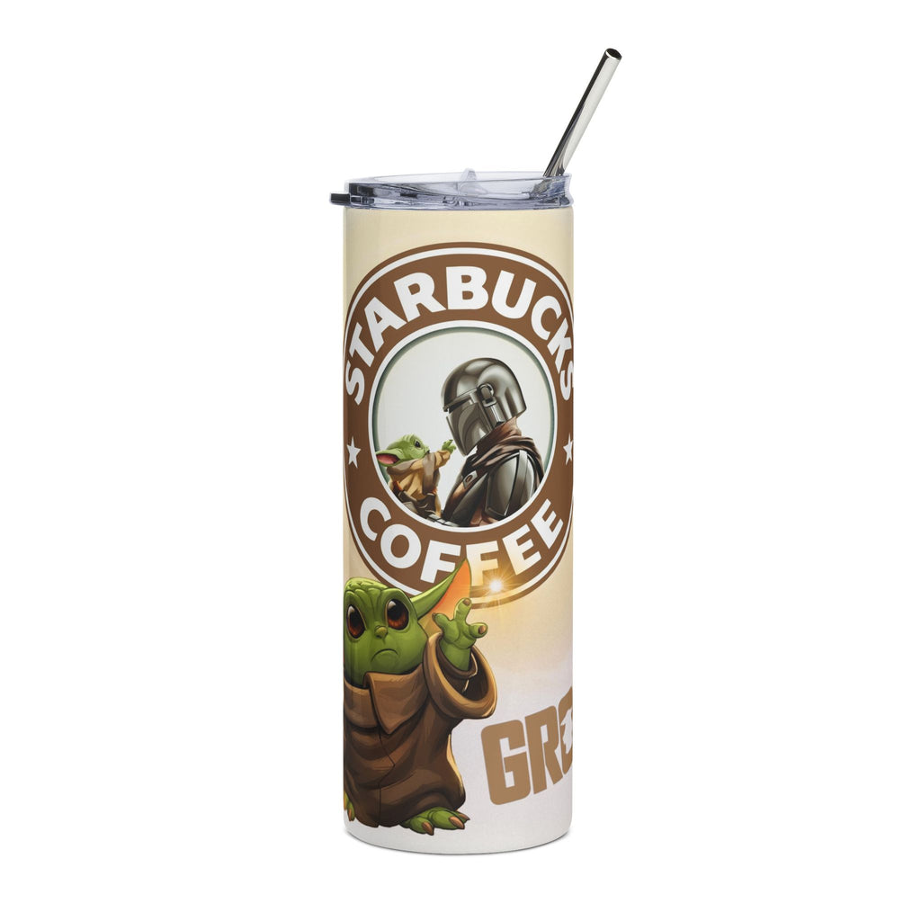 20oz Stainless Tumbler — 'Starbucks Coffee' Grogu Baby Yoda Design