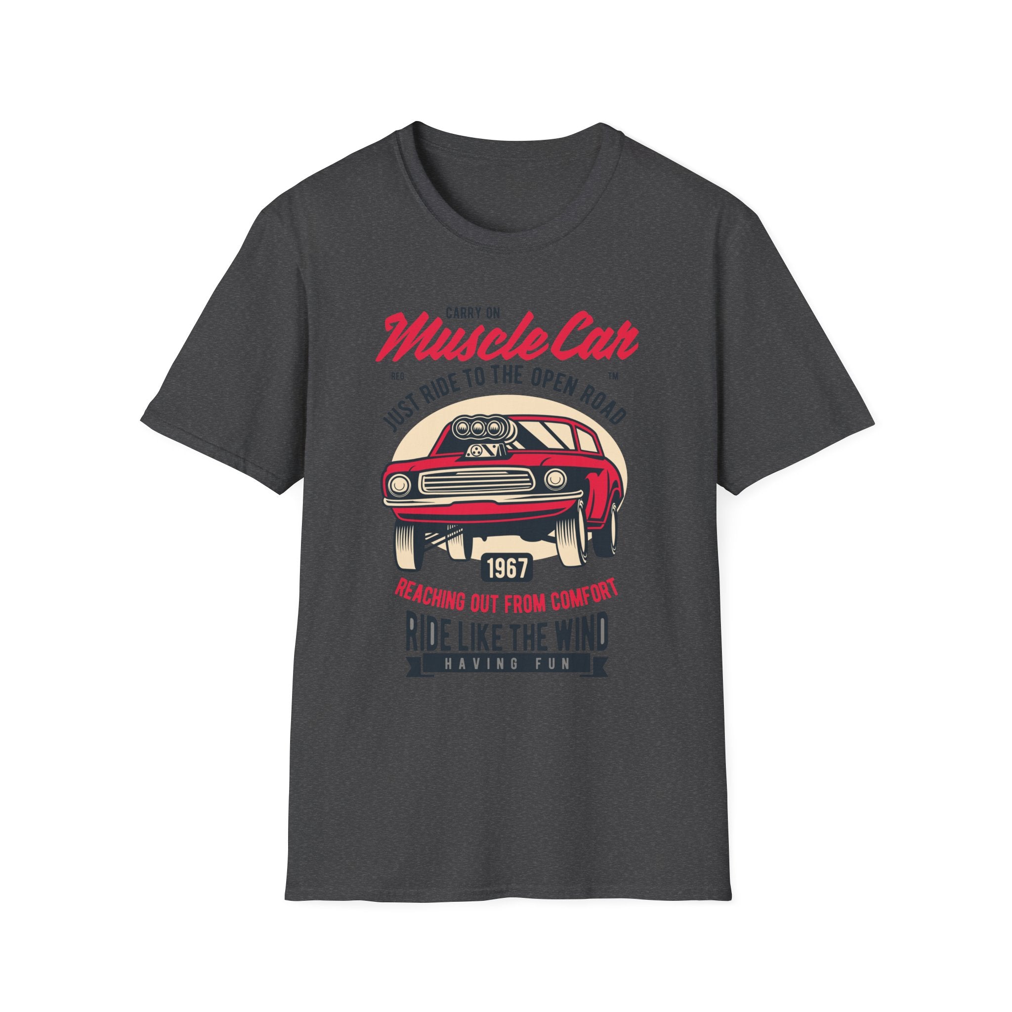 Muscle Car Vintage Tee — "Ride Like the Wind" Classic Car T-Shirt