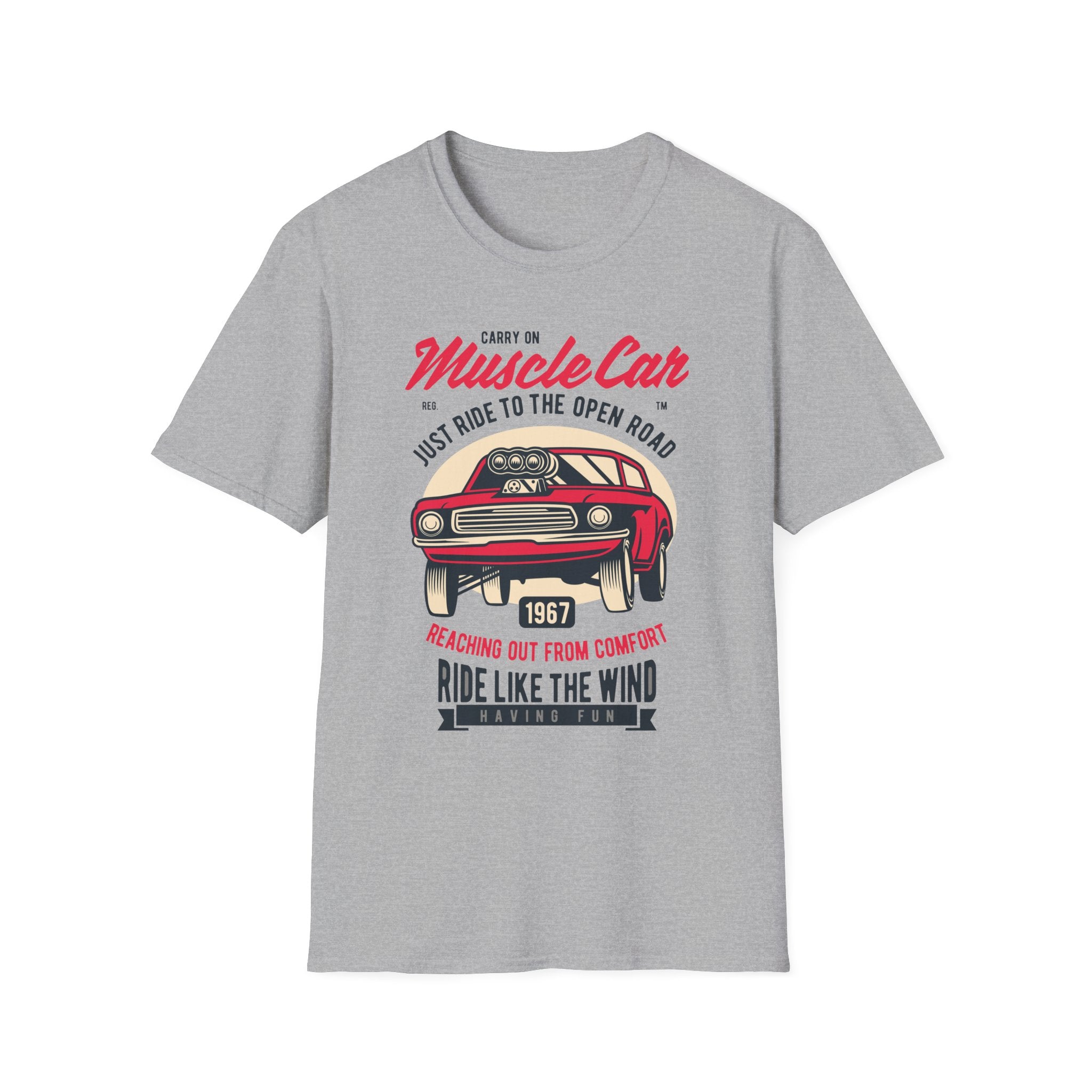 Muscle Car Vintage Tee — "Ride Like the Wind" Classic Car T-Shirt
