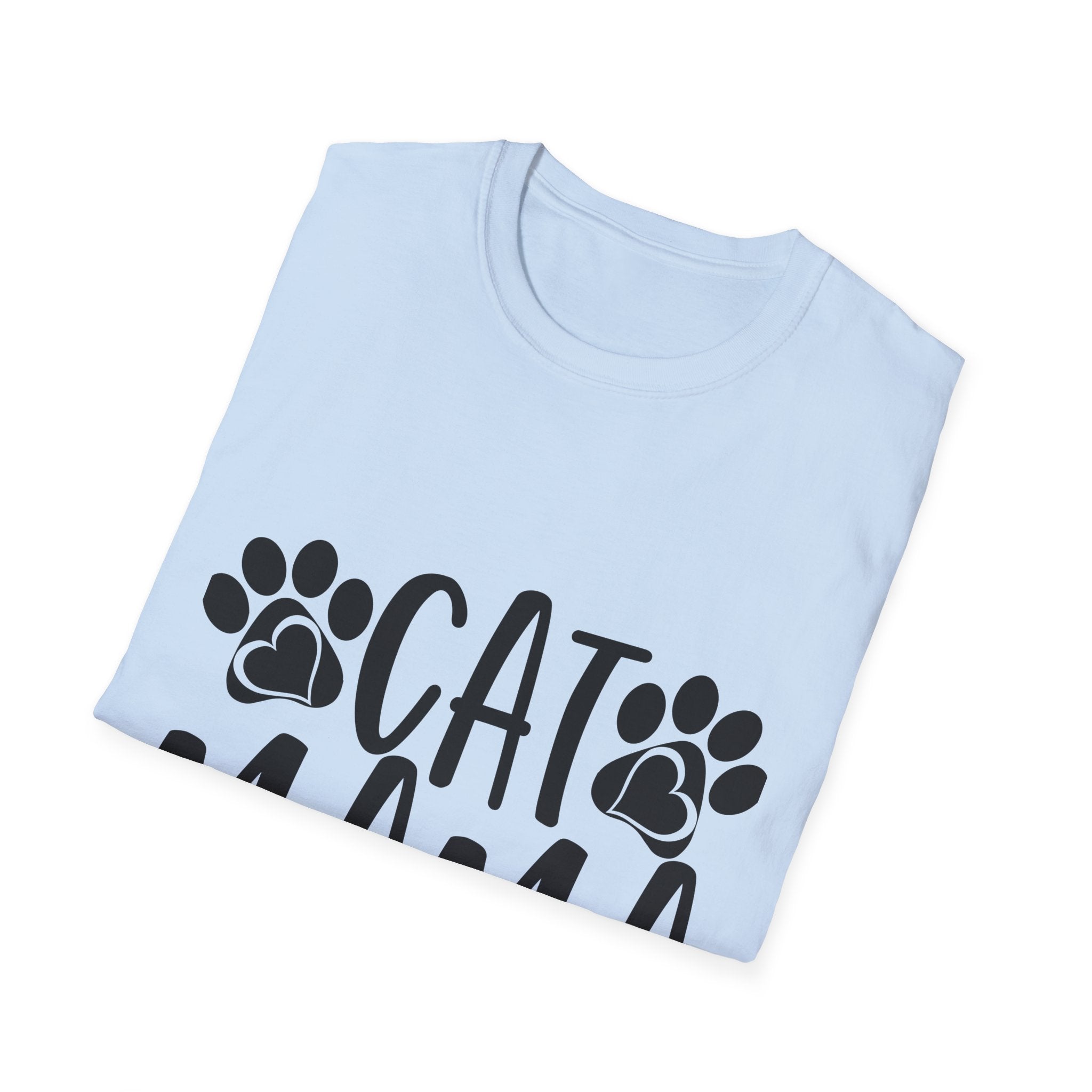 Cat Mama T-Shirt – Paw Print Graphic Tee for Cat Lovers