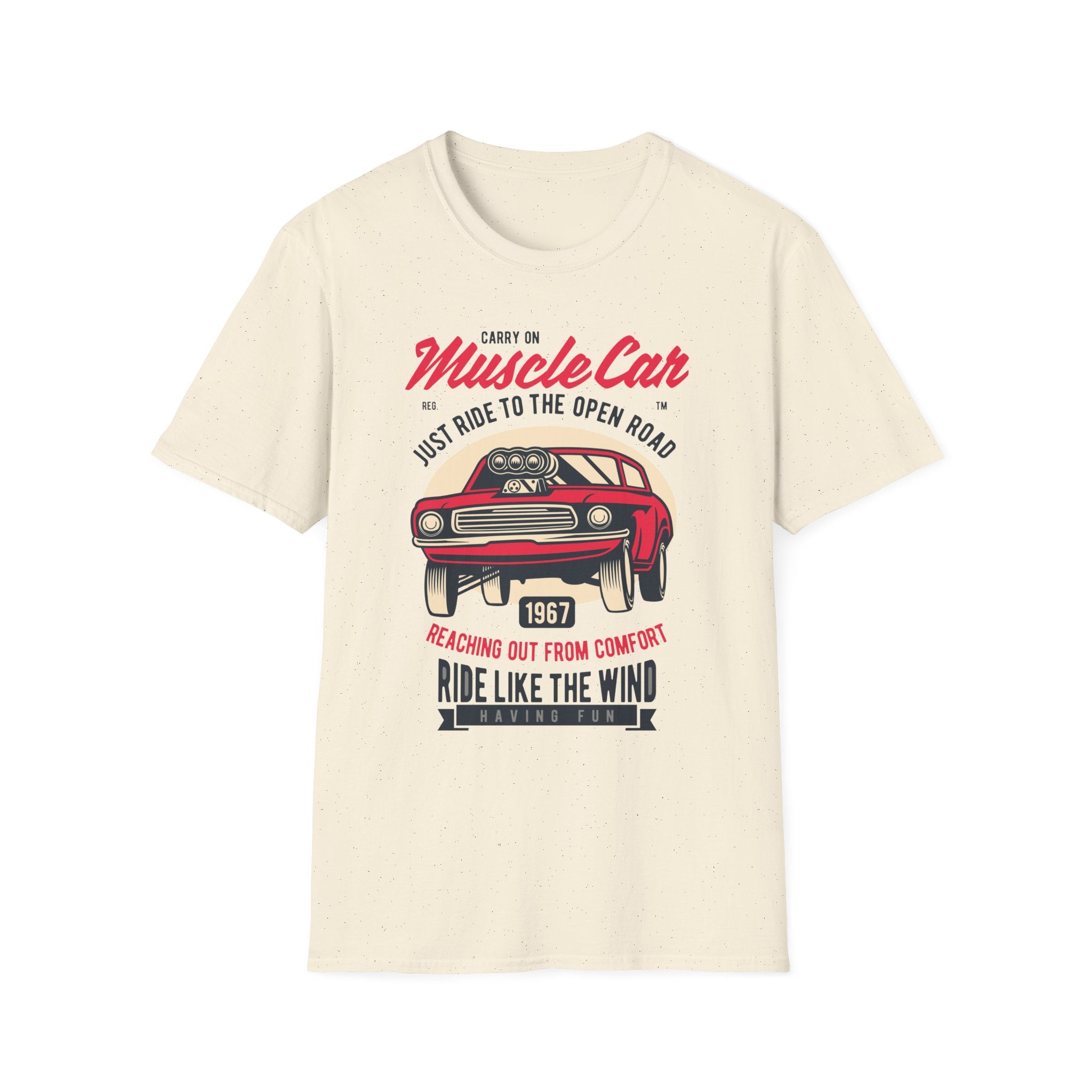 Muscle Car Vintage Tee — "Ride Like the Wind" Classic Car T-Shirt