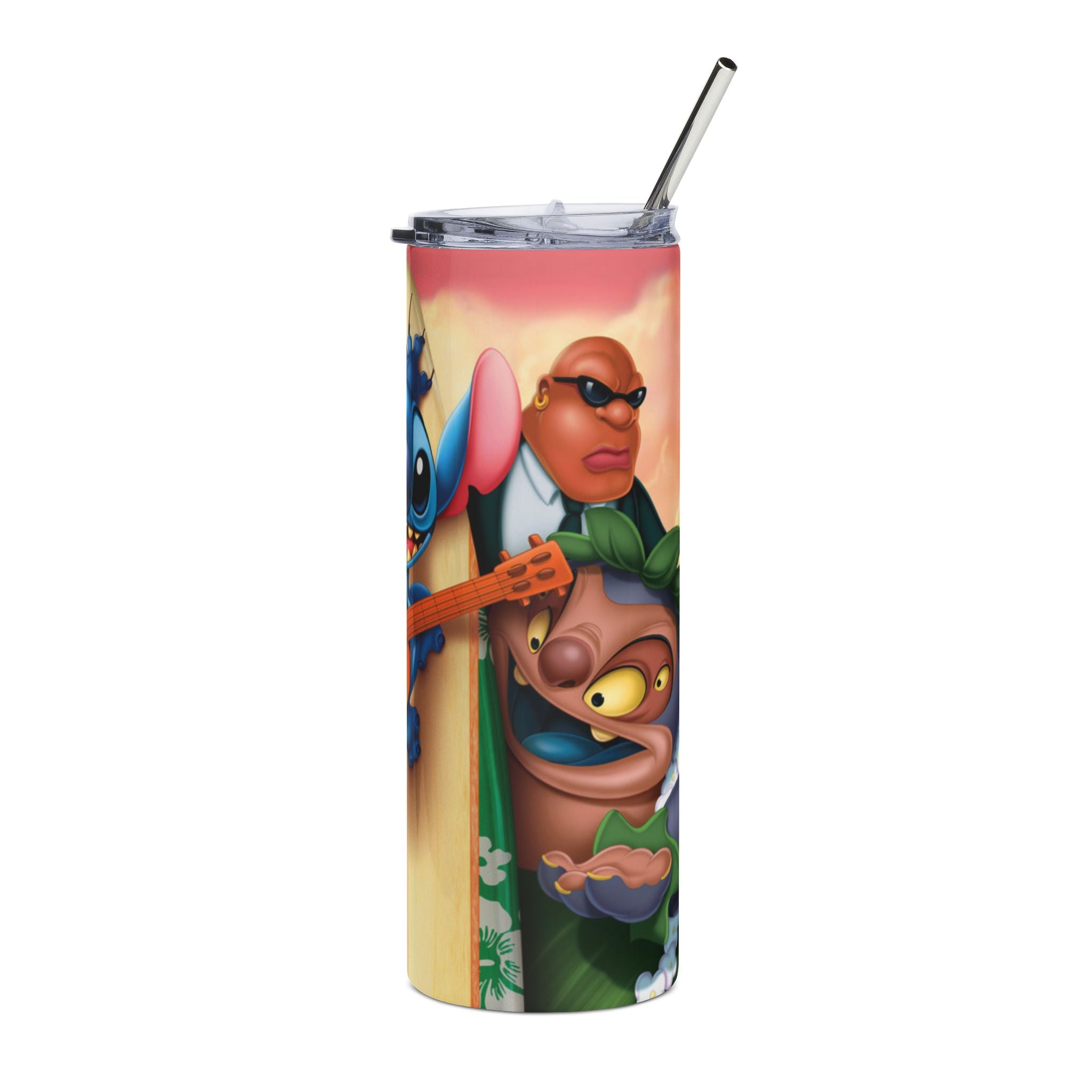 20oz Stainless Steel Tumbler — Playful Cartoon Character Design with Guitar